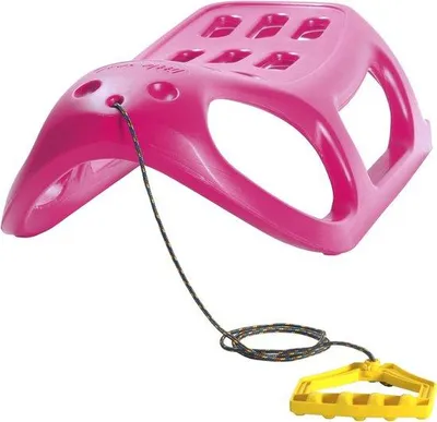 Produktbild von Famanu Kunststoffschlitten mit Metallkufen und Seil - Spielspaß im Winter für Kinder