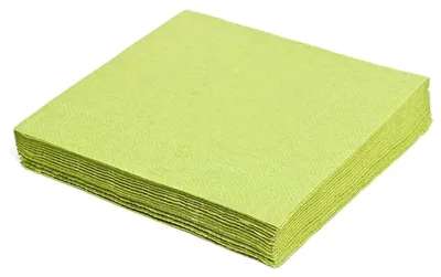 Zdjęcie produktu dla 500 serwetek, 33 x 33 cm, składane na 1/4, dwuwarstwowe, w kolorze żółto-zielonym
