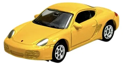 Obrázek produktu pro Welly, model auta Porsche Cayman S, žlutá barva, kov, měřítko 1:64