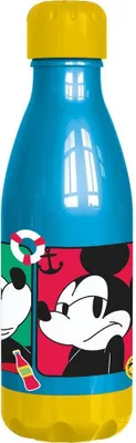 Produktbild von Tataway Disney Mickey Mouse Blaue Kunststoff-Trinkflasche für Kinder, 560 ml, mit Schraubverschluss