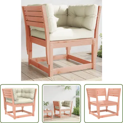 Produktbild von The Living Store Gartensofa mit Armlehnen und Kissen Massivholz Douglasie