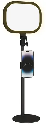 Produktbild von LED-Nachttischlampe. 10 Dimmstufen. 5 Farben. Speicherfunktion. Metall. Schwarz