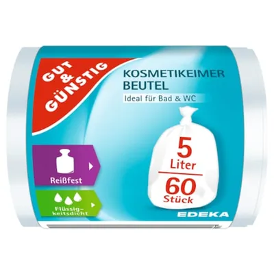 Produktbild von Gut & Günstig Kosmetikbeutel 5,0 l transparent, 60 St.