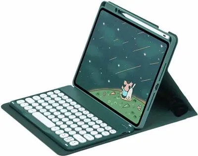 Immagine prodotto di INF Custodia magnetica verde scuro con tastiera Bluetooth per iPad Air 4/5 da 10,9 pollici