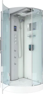 Produktbild von AcquaVapore D37-20L1-EC Dusche Duschtempel Komplett Duschkabine -Th. 100x100 MIT 2K Scheiben Versiegelung