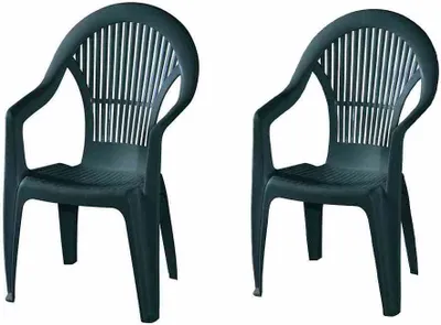 Produktbild von PROGARDEN Vega SET 2x Stapelsessel grün Kunststoff M73538