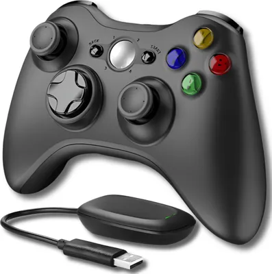 Obrázok produktu pre Omna | Gamepad pre Xbox 360 - čierny - bezdrôtový - Dual Shock s vibráciami - USB adaptér