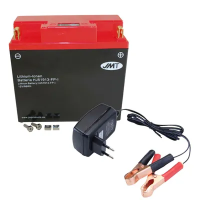 Produktbild von Lithium-Ionen-Batterie JMT HJ51913-FP, 12 V 7.17 Ah, Pluspol rechts, DIN 51913 + Ladegerät