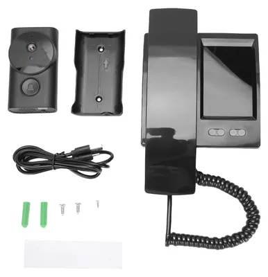 Produktbild von 3,5-Zoll-IPS-Bildschirm, kabellose Türklingel mit Kamera, Video-Türsprechanlage, Türsprechanlage, Telefonstil, Gegensprechanlage, Infrarot-Nachtsicht, 2-Wege für Zuhause, Büro, Villa, Wohnung