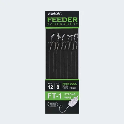 Produktbild von BKK Feeder Tournament FT-1 Push-Lock Rigs - 8 Friedfischvorfächer, Hakengröße/Schnurdurchmesser:Gr. 8 / 0.25mm