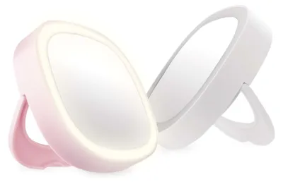 Kapesní kosmetické zrcátko s LED světlem, 10 ks, box