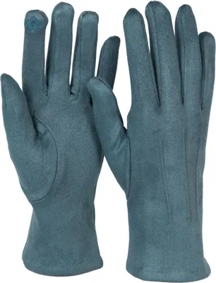 Produktbild von styleBREAKER Damen Touchscreen Handschuhe Einfarbig mit Ziernähten, warme Fingerhandschuhe, Winter 09010043