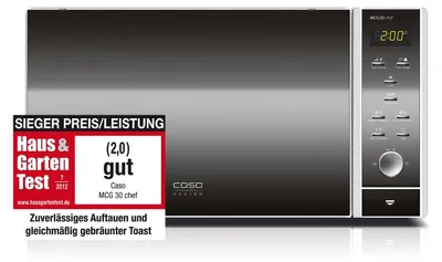 Produktbild von CASO | MCG30 chef 3-in-1 Mikrowelle mit Grill und Heißluft 2200W | Backofen-Funk
