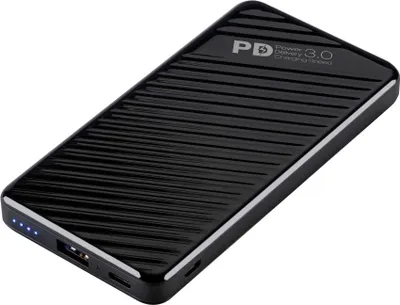Produktbild von ViVanco™Super Fast Car Charge PD, 10000 mAh, Lithium-Ion (Li-Ion), 3,7 V, Schwarz