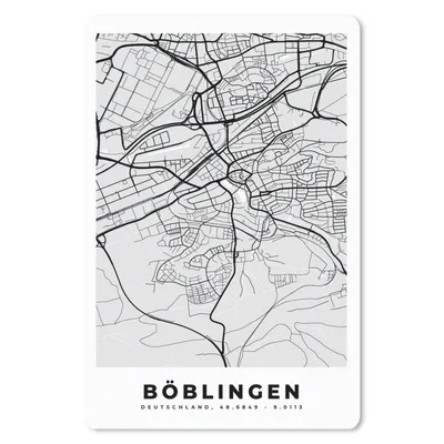 Produktbild von MuchoWow® Mauspad Mousepad Stadtplan - Böblingen - Karte - Deutschland 18x27 cm - Mousepads - Maus Mat - Pad - Mausunterlage