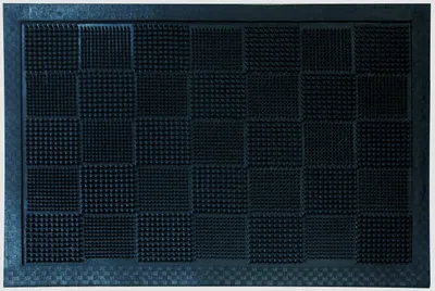 Gummi-Fußmatte 60x40x0,7 cm Schwarz Noppenmix