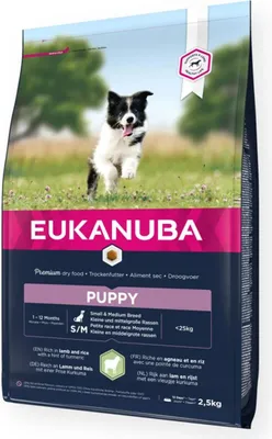 Zdjęcie produktu dla EUKANUBA Puppy Small and medium lamb with rice - sucha karma dla psów - 2,5 kg