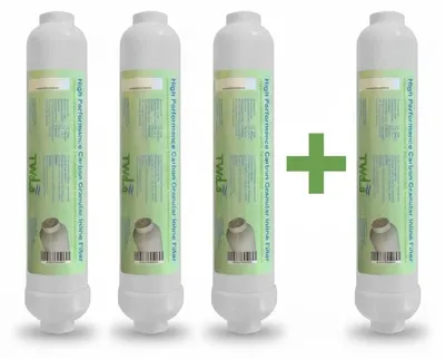Produktbild von TWaLa 3+1 Inline Filterset Aktivkohlegranulat (GAC) Nachfilter 1/4' Quick-Connect