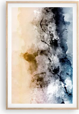 Produktbild von Gerahmtes Poster - Rahmen in heller Eiche - Abstraktion Wolken Berge - 61x91,5 cm - Wand Bild - Wanddeko - Wandbilder - Kunstposter - Wandposter - Bilderrahmen - Bilder - Kunstdruck - P2NPA61x91-4894