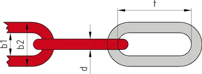 Produktbild von DÖRNER + HELMER DIN5685-1 Absperrkette rot-weiß verzinkt 6 mm 1 Bund=15 Meter