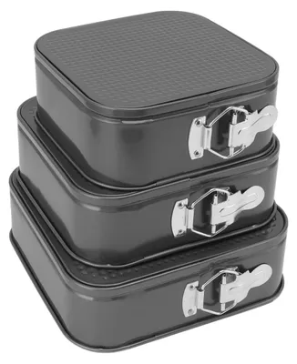 Zdjęcie produktu dla Omgoods - Zestaw form do pieczenia ciast - 3 sztuki - Powłoka nieprzywierająca - Stal nierdzewna - Wyjmowane dno - Formy szczelne - 24/26/28 cm - Formy do ciast
