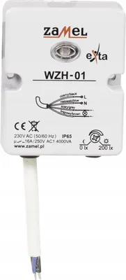 Obrázek produktu pro Soumrakový spínač pro povrchovou montáž se senzorem 230V AC IP65, WZH-01, exta Zamel