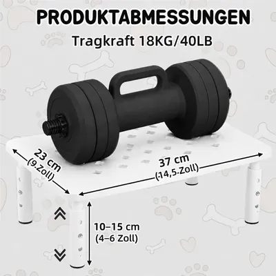 Produktbild von Erhöhte Futterstation Katzen, 3 Höhenstufen, verstellbar, für Katzenfutter