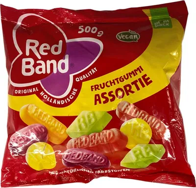 Produktbild von Red Band Fruchtgummi Assortie Family Beutel 500g - vegan