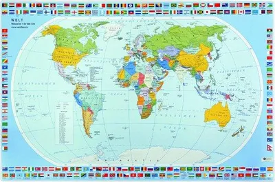 Imagen del producto de Kartonner Wereldatlas - antislip, abwaschbar, ein Stück - 40 x 60 cm