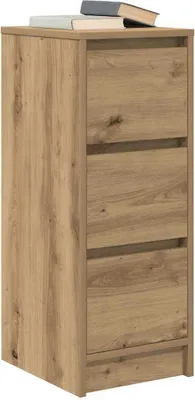 A wooden sideboard with three drawers.
