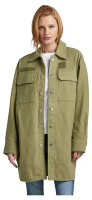 Productafbeelding van G-STAR RAW dames oversized overshirt, groen (Smoke Olive D23023-C838-B212), maat S