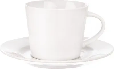 Obrázok produktu pre Porcelánový hrnček Orion - s tanierikom, biely, 180 ml