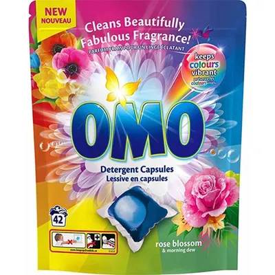 Produktbild von OMO Waschmittel-Kapseln (Rosenblüte & Morgentau) 42 Stück