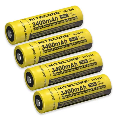 Produktbild von 4x Nitecore Li-Ion Akku 18650 3400mAh NL1834 geschützt