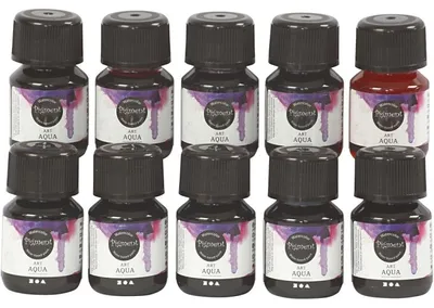 Imagen del producto de Set de pinturas acuarelables Creativ Company - pinturas líquidas, 10 unidades de 30 ml, surtido variado