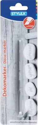 Produktbild von Stylex 32811 Permanentmarker, silber, wasserfest