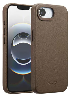 Immagine prodotto di Accezz MagSafe Leather Backcover iPhone 16e - Marrone caffè