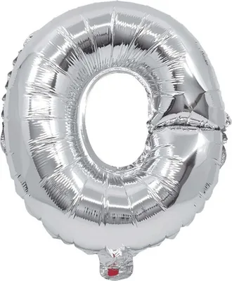 Produktbild von Folienballon Buchstabe O Silber 32cm