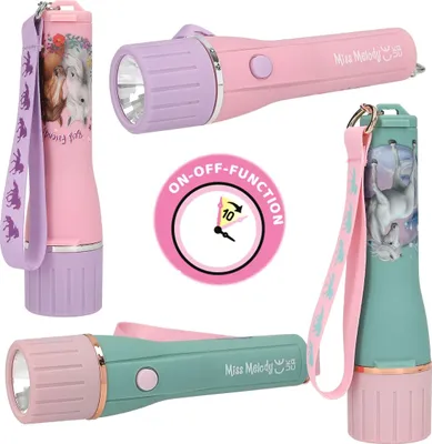 Produktbild von Depesche Taschenlampe Miss Melody mit Timer - LED Kinderlampe rosa-lila