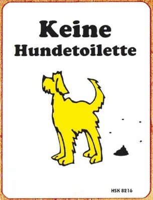 Produktbild von Hinweisschild - Keine Hundetoilette - 308216 - 14,5cm x 19cm
