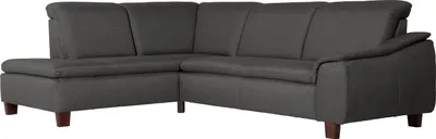 Produktbild von Max Winzer Ecksofa links mit Sofa 2,5-Sitzer rechts Aaron - Flachgewebe anthrazit - Maße: 247 x 187 x 82 cm
