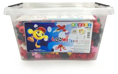 Zdjęcie produktu dla Małe klocki konstrukcyjne w plastikowym pudełku 525 elementów LOOWI