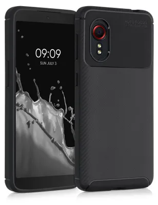 Produktbild von kwmobile Hülle kompatibel mit Samsung Galaxy Xcover 5 - Handyhülle Silikon Case - Carbon Schwarz