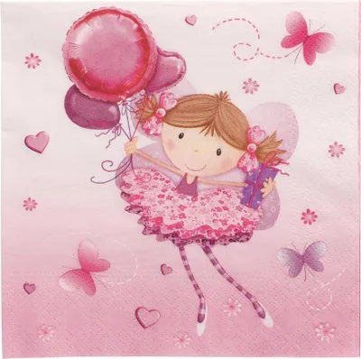 Immagine prodotto di 20 tovaglioli, 3 veli, 1/4 di piega 33cmx33cm Little Dancer