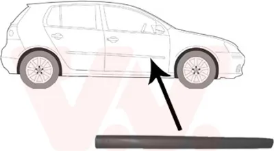 Produktbild von VAN WEZEL Zierleiste für die Tür Vorne Rechts Leiste für VW Golf V Schrägheck (1K1) 5894404