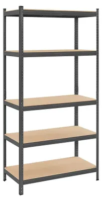 Produktbild von Lagerregal – 5 Regale – Stahl – Grau – 50 x 100 x 200 cm