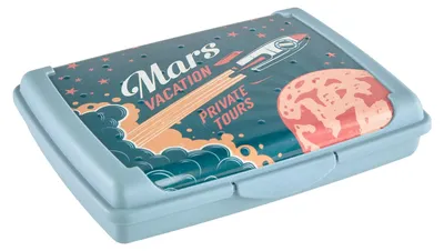 Produktbild von keeeper Brotdose carla mini "Space Tour" nordic blue