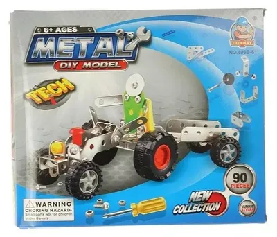 Produktbild von Metallbausteine zum Zusammenbauen, 90 Teile