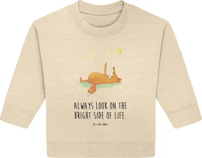 Produktbild von Mr. & Mrs. Panda Organic Baby Pullover Fuchs Sterne 6. - 12. Monat - Natural Raw - Geschenk, Bullover, Mond, Füchse, Positiv, Optimistisch, Hoffnung