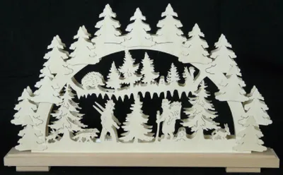 Produktbild von Schwibbogen mit Waldfreunde und Beleuchtung BxHxT 50x31x7cm NEU